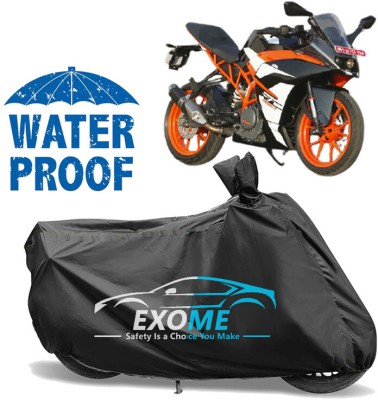 EXOME Waterproof Two Wheeler Cover for KTM(RC 200, Black)