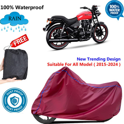 AutoGalaxy Waterproof Two Wheeler Cover for Royal Enfield(Thunderbird 350, Maroon)