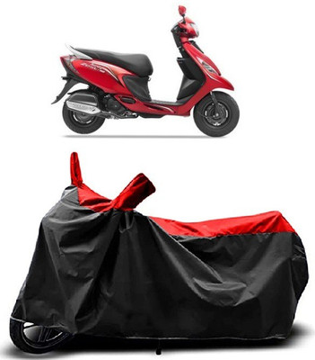 Fastak Two Wheeler Cover for TVS(Zest 110 BS6, Red)