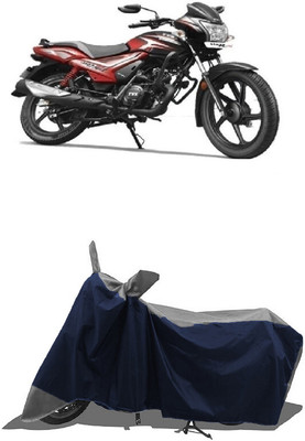 SUGASHRI Waterproof Two Wheeler Cover for TVS(Star City Plus, Grey, Blue)