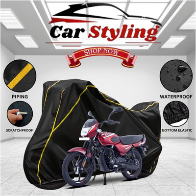OliverX Waterproof Two Wheeler Cover for Bajaj(CT100, Black, Yellow)