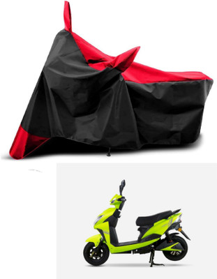 AASHTIK MART Two Wheeler Cover for Techo Electra(Red, Black)