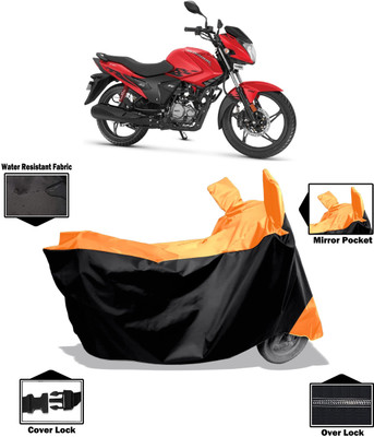 Amexride Two Wheeler Cover for Hero(Glamour BS6, Orange)