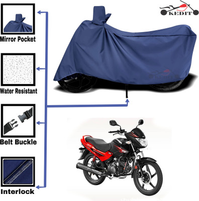 KEDIT Two Wheeler Cover for Hero(Glamour i3s BS6, Blue)