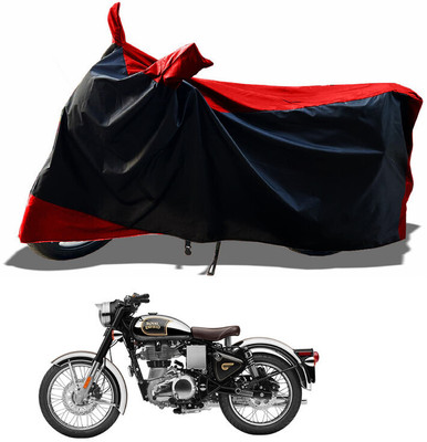 DeepShakshi AUTOMOTIVE Waterproof Two Wheeler Cover for Royal Enfield(Classic Chrome, Red, Black)
