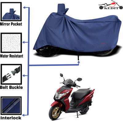 KEDIT Two Wheeler Cover for Honda(Dio, Blue)