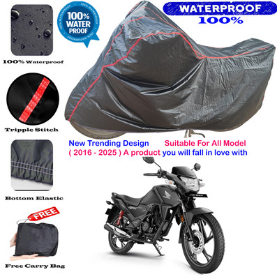 OliverX Waterproof Two Wheeler Cover for Honda(SP 125, Black, Red)