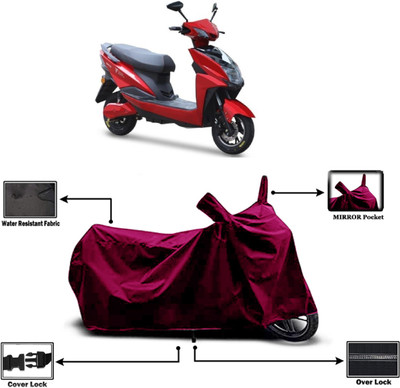 Amexride Two Wheeler Cover for Techo Electra(Raptor BS6, Maroon)
