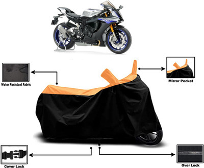 Amexride Two Wheeler Cover for Yamaha(YZF R1M, Orange)