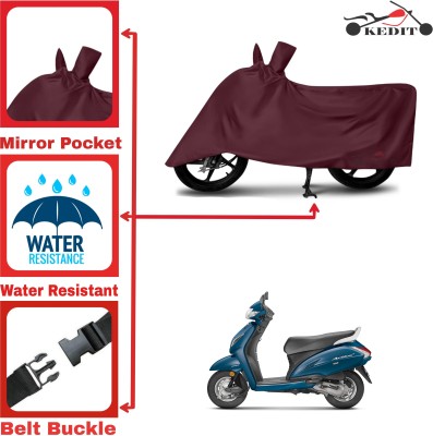 KEDIT Two Wheeler Cover for Honda(Activa 4G, Maroon)