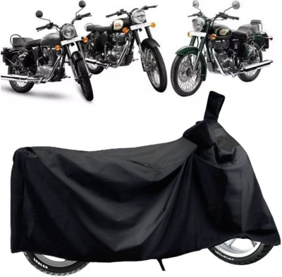 ZAQE Two Wheeler Cover for Royal Enfield(Bullet 350, Black)
