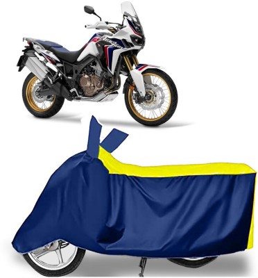 AUTO PEARL Two Wheeler Cover for Honda(CRF1000L Africa Twin, Yellow, Blue)