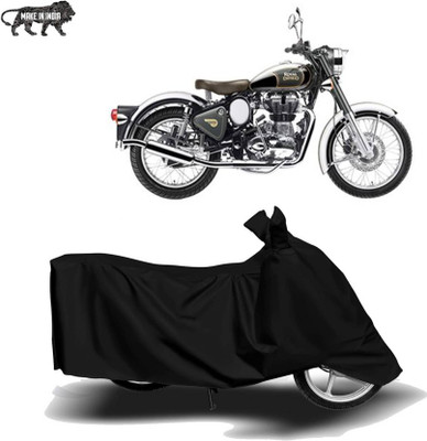 KEDIT Two Wheeler Cover for Royal Enfield(Classic Chrome, Black)