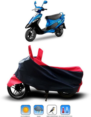 KEDIT Two Wheeler Cover for TVS(Scooty Pep Plus, Red)