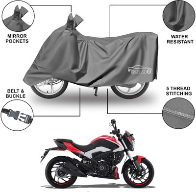 Defendo Waterproof Two Wheeler Cover for Bajaj(Dominar 400, Grey)
