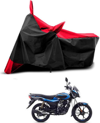 KEDIT Two Wheeler Cover for Bajaj(Platina 110 H-Gear, Red, Black)