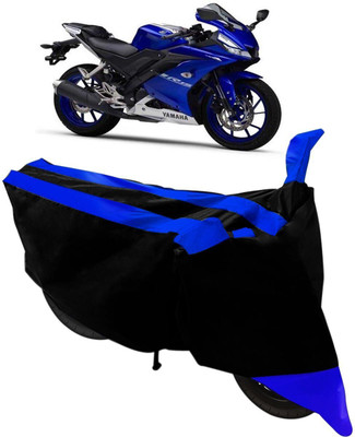 AJSTAR Waterproof Two Wheeler Cover for Yamaha(R15, Black, Blue)