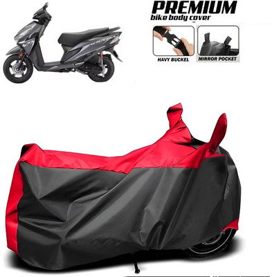 smwzxyu Waterproof Two Wheeler Cover for Honda(Grazia, Red, Black)
