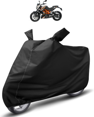 Auto Hub Waterproof Two Wheeler Cover for KTM(390 Duke, Black)