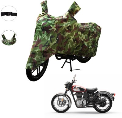 Aamaya Store Waterproof Two Wheeler Cover for Royal Enfield(Classic Squadron, Green)