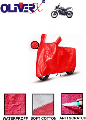 OliverX Waterproof Two Wheeler Cover for Bajaj(Pulsar NS125 BS6, Red)