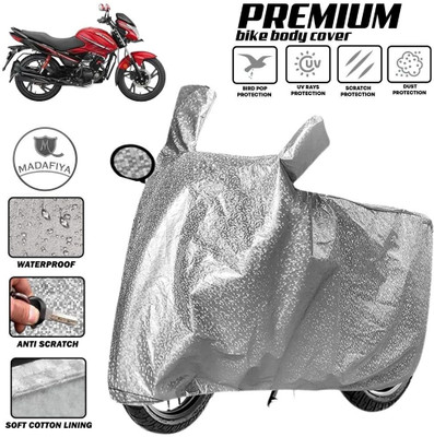 MADAFIYA Two Wheeler Cover for Hero(Glamour i3s BS6, Silver)