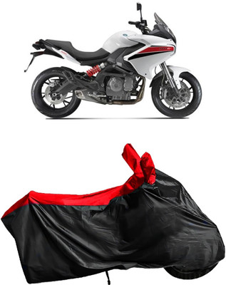 Autofly Waterproof Two Wheeler Cover for Benelli(TNT 600 GT, Red, Black)