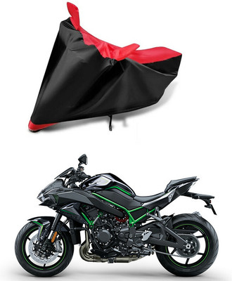 AutoGalaxy Waterproof Two Wheeler Cover for Kawasaki(ZH2, Red, Black)