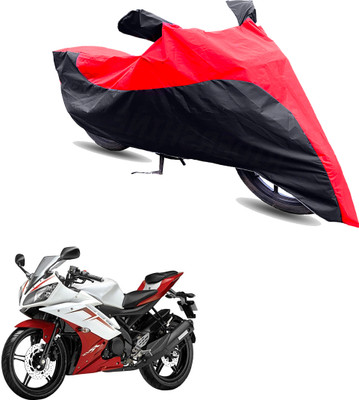 Motodreka Two Wheeler Cover for Yamaha(YZF R15 Ver 2.0, Red, Black)