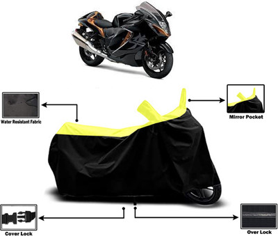 Amexride Two Wheeler Cover for Suzuki(Hayabusa, Yellow)