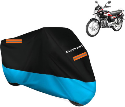 Horseyaart Waterproof Two Wheeler Cover for Hero(MotoCorp HF Deluxe, Blue)
