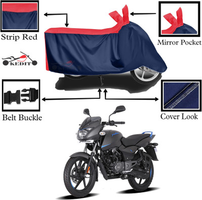 KEDIT Two Wheeler Cover for Bajaj(Pulsar 125, Red, Blue)