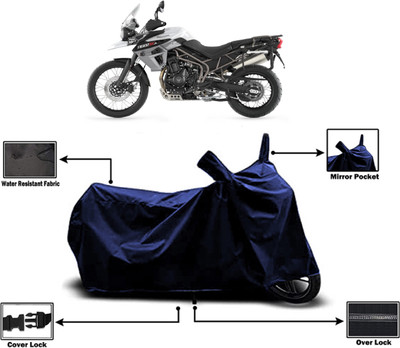 Amexride Two Wheeler Cover for Triumph(Tiger 800 XCA, Blue)
