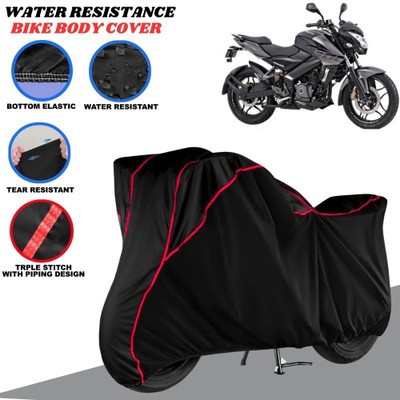 SRP PRODUCT Waterproof Two Wheeler Cover for Bajaj(Pulsar NS200, Black, Red)