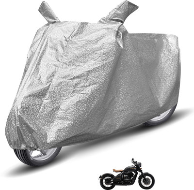 MOCKHE Waterproof Two Wheeler Cover for JAWA(Perak, Silver)
