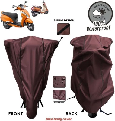 MADAFIYA Two Wheeler Cover for TVS(Jupiter, Maroon, Black)