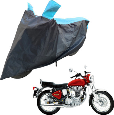 RiderShine Two Wheeler Cover for Royal Enfield(Electra 5S, Blue, Black)