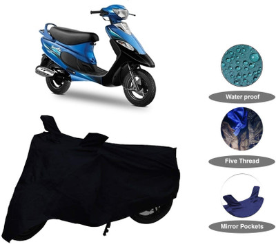DeepShakshi AUTOMOTIVE Waterproof Two Wheeler Cover for TVS(Scooty Zest 110, Black)