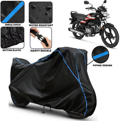 BOTAUTO Waterproof Two Wheeler Cover for Hero(HF Deluxe, Black)