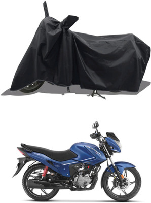 RAQTRO Two Wheeler Cover for Hero(New Glamour BS6, Black)