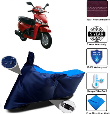 MISSION COLLECTION Waterproof Two Wheeler Cover for Mahindra(Gusto, Blue)