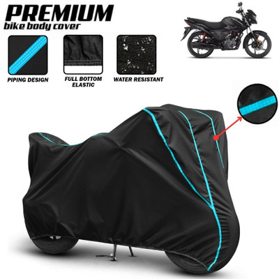 Mwiss Waterproof Two Wheeler Cover for Hero(Glamour, Black, Red)