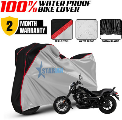 Starvin Waterproof Two Wheeler Cover for Bajaj(Avenger, Silver, Black)