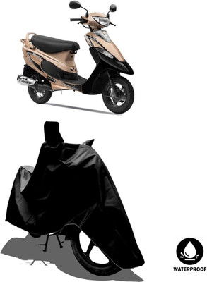 Amexride Waterproof Two Wheeler Cover for TVS(Pep Plus BS6, Black)