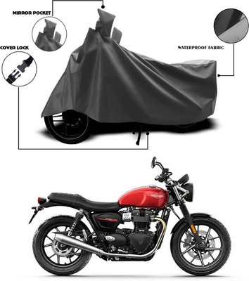 ANTHUB Waterproof Two Wheeler Cover for Triumph(Grey)