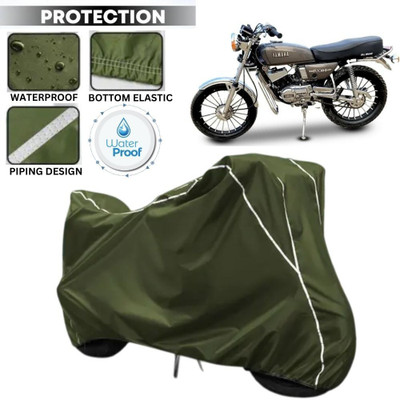 kerwa Waterproof Two Wheeler Cover for Yamaha(RX 100, Green, White)