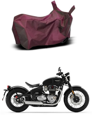 Mdstar Waterproof Two Wheeler Cover for Triumph(Bonneville Bobber, Maroon)