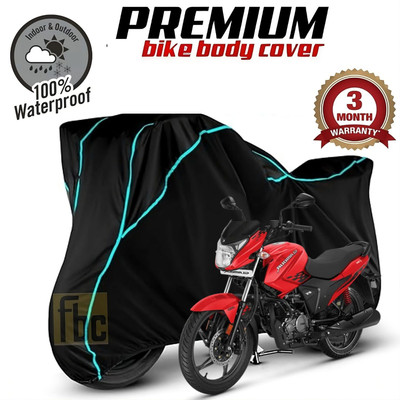 FBC Waterproof Two Wheeler Cover for Hero(Glamour, Black)