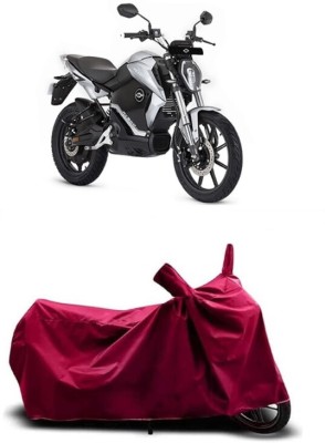 Coxtor Waterproof Two Wheeler Cover for Revolt(RV 300, Maroon)