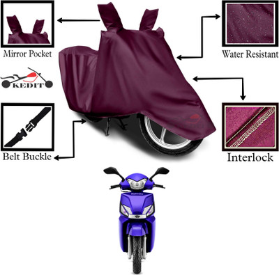 KEDIT Two Wheeler Cover for Mahindra(Gusto, Maroon)